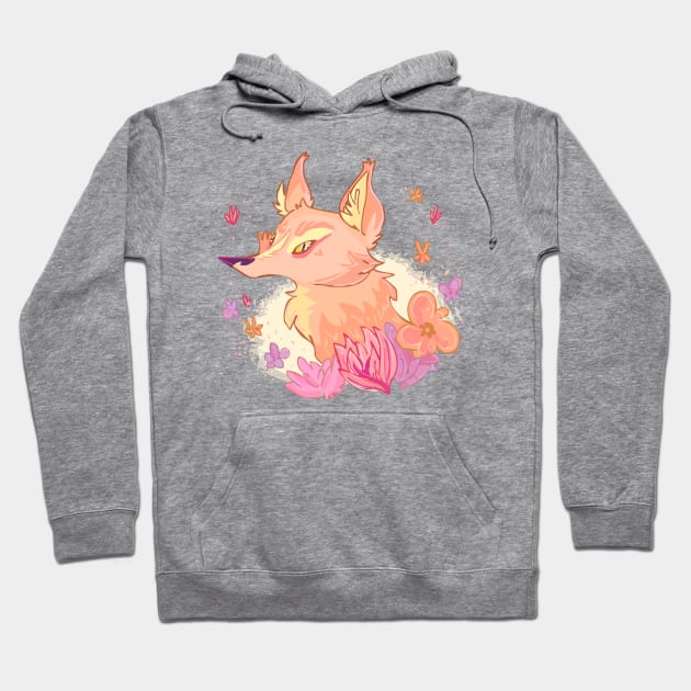 Flowery Fox Hoodie by sky665